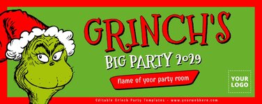 Edit a Grinch party flyer