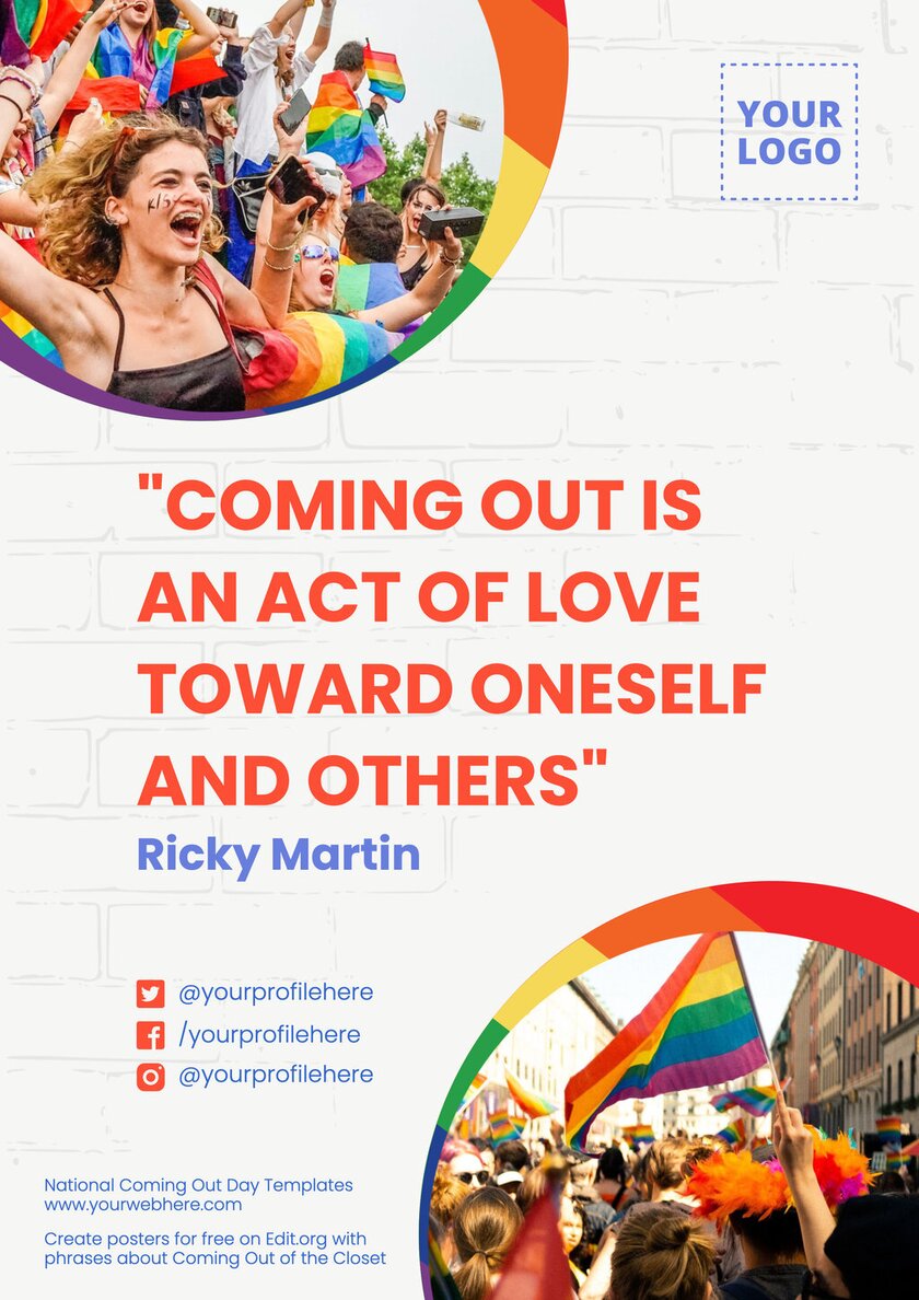 Happy National Coming Out Day posters online