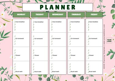 Edit a weekly planner