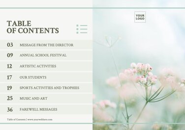 Edit a list of contents template