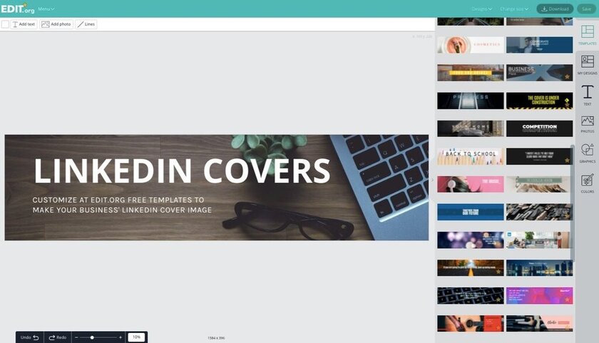 Online editor for LinkedIn cover photos