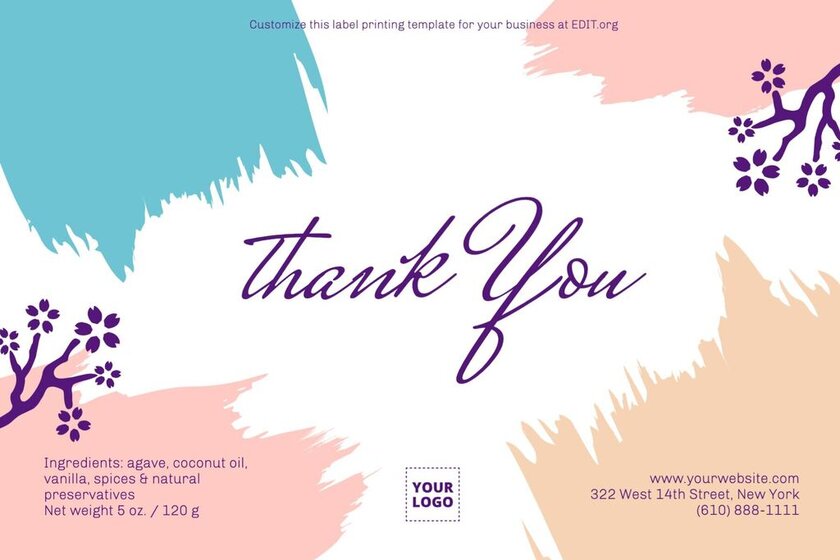 Free address label templates to thank customers