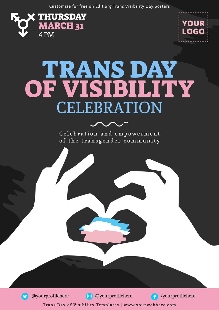 Creative Trans Day of Visibility celebration poster design