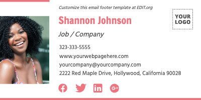 Free email signature template for Gmail and Outlook