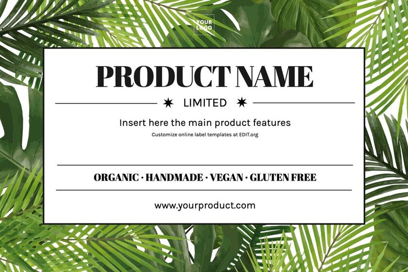 Free online label templates for handmade products