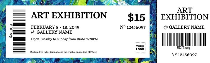 Art exhibition ticket template free download
