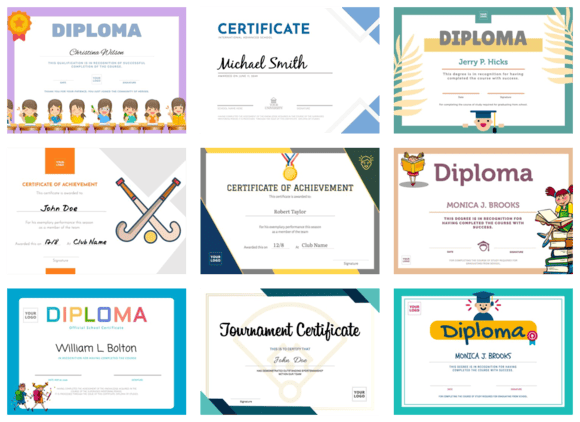 Create my diploma or certificate