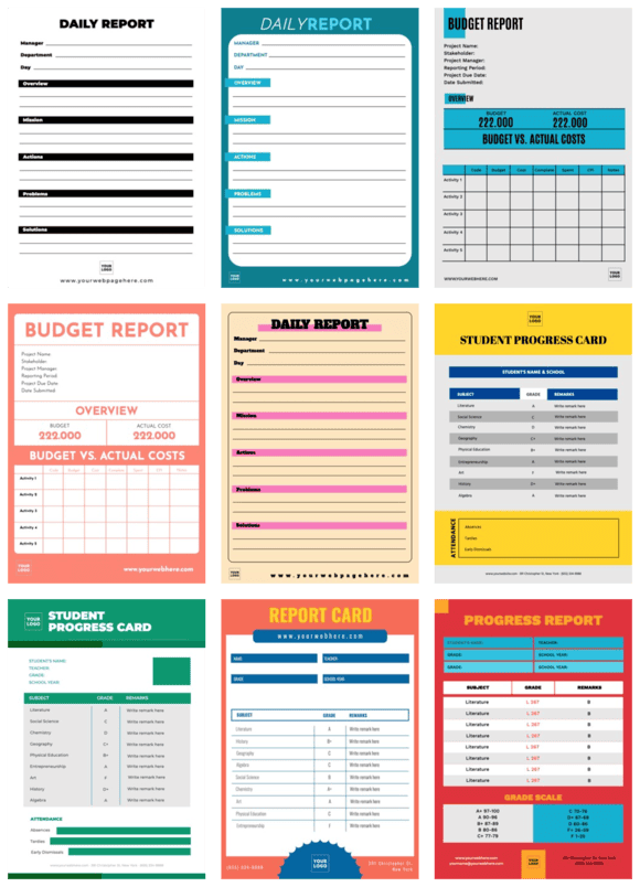 Design a report document